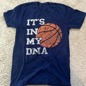 From amazon Blue basketball shirt size small